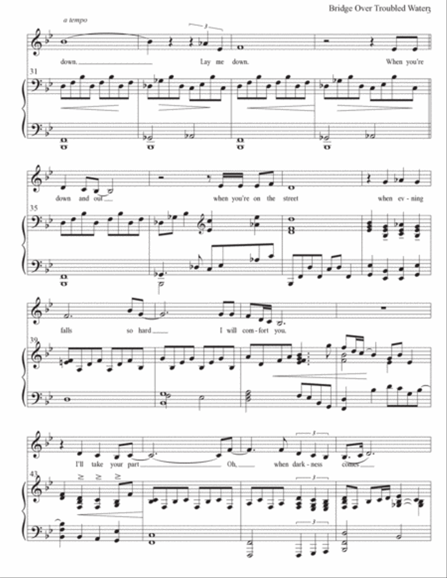 Bridge Over Troubled Water Voice scores gallery preview page 4