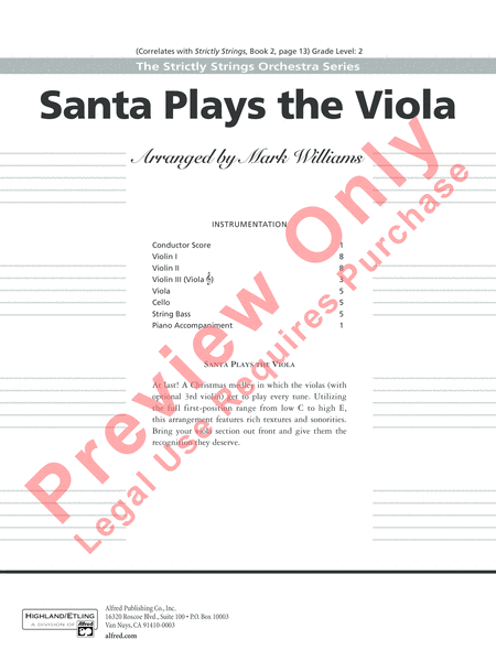Santa Plays the Viola