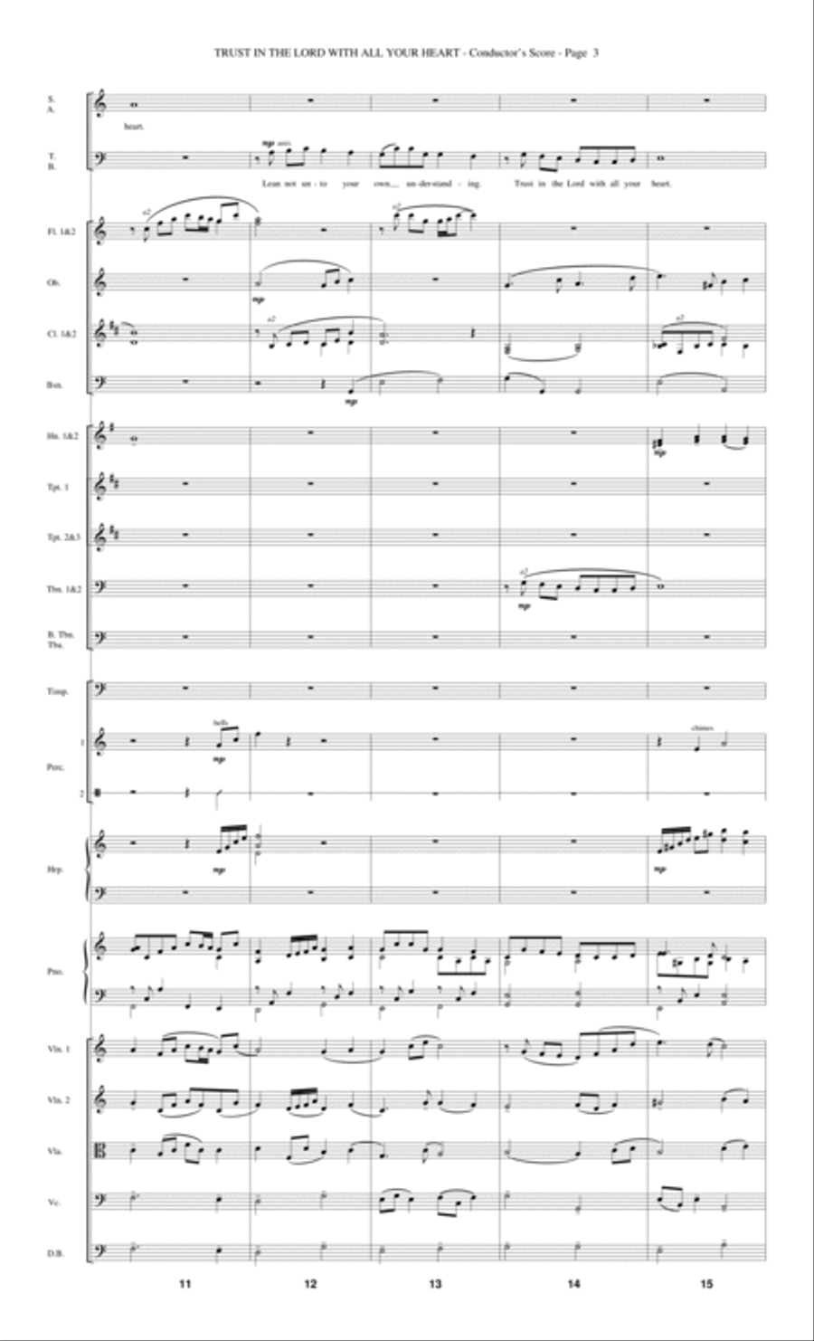Trust In The Lord With All Your Heart - Score Choir scores gallery preview page 3