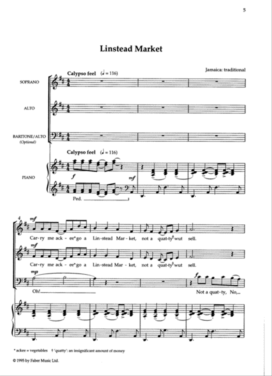 Three Caribbean Calypsos Three Caribbean Calypsos Choir scores gallery preview page 3