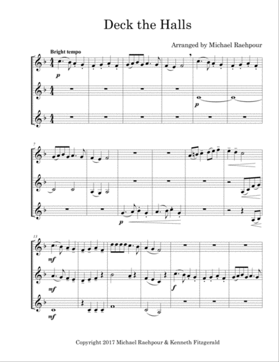 Deck the Halls - Trumpet Trio