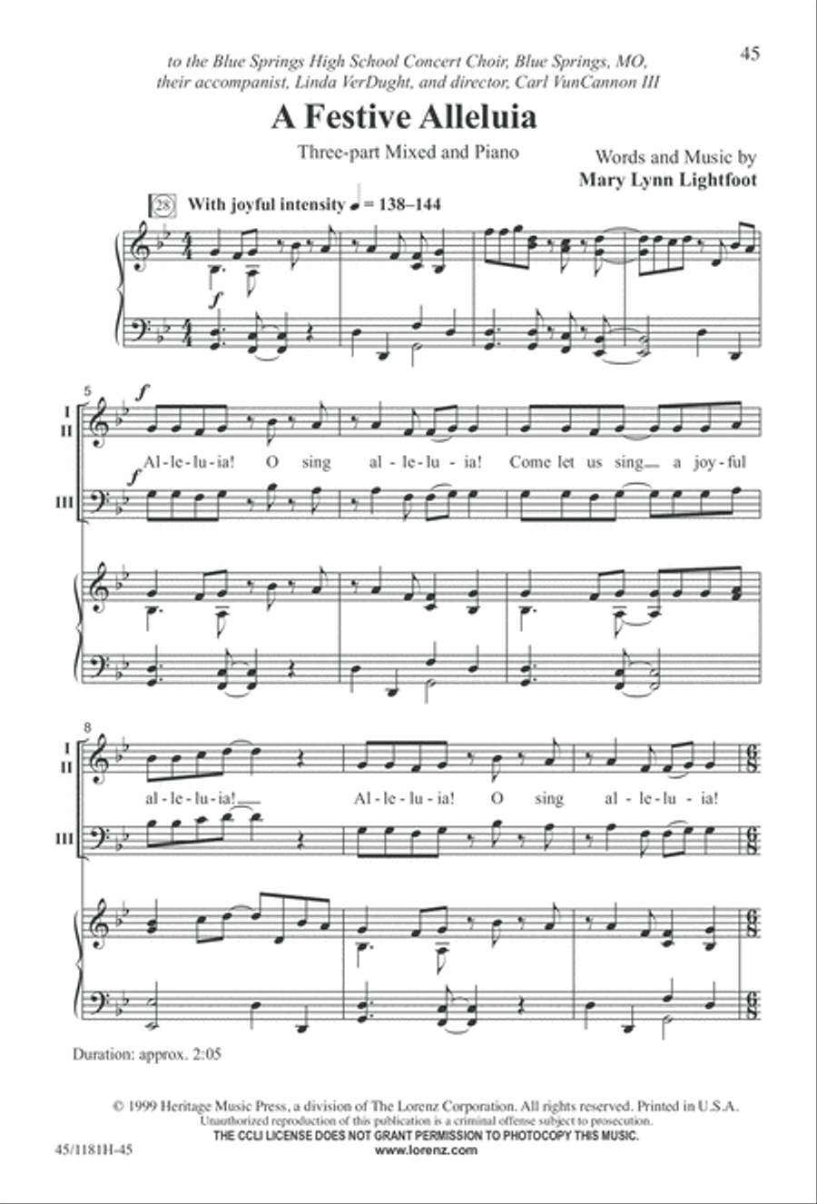 Contemporary Choral Classics 3-Part scores gallery preview page 45