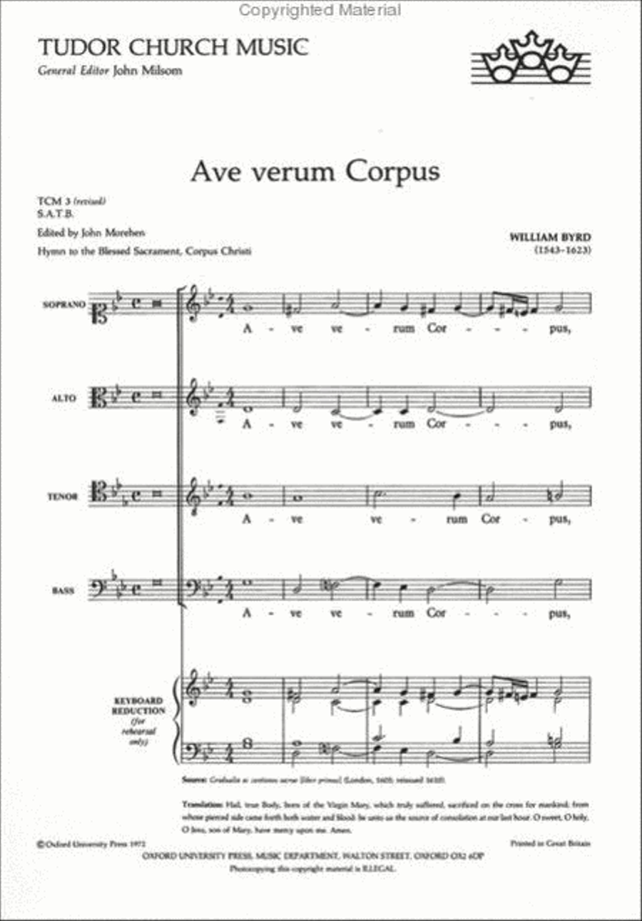 Ave verum Corpus 4-Part scores gallery preview page 2