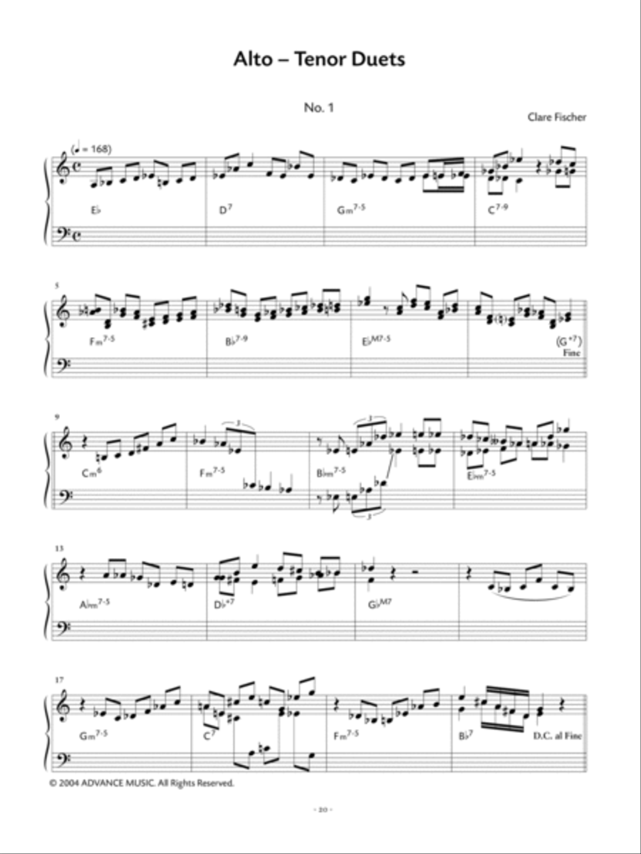 The Music of Clare Fischer Small Ensemble scores gallery preview page 5