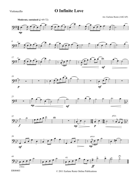 O Infinite Love - Cello part