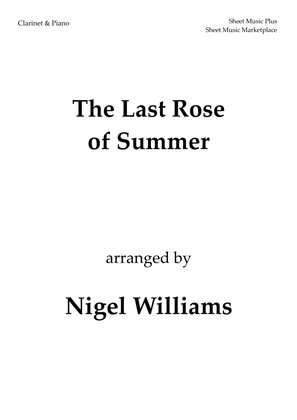 Book cover for The Last Rose of Summer, Clarinet and Piano
