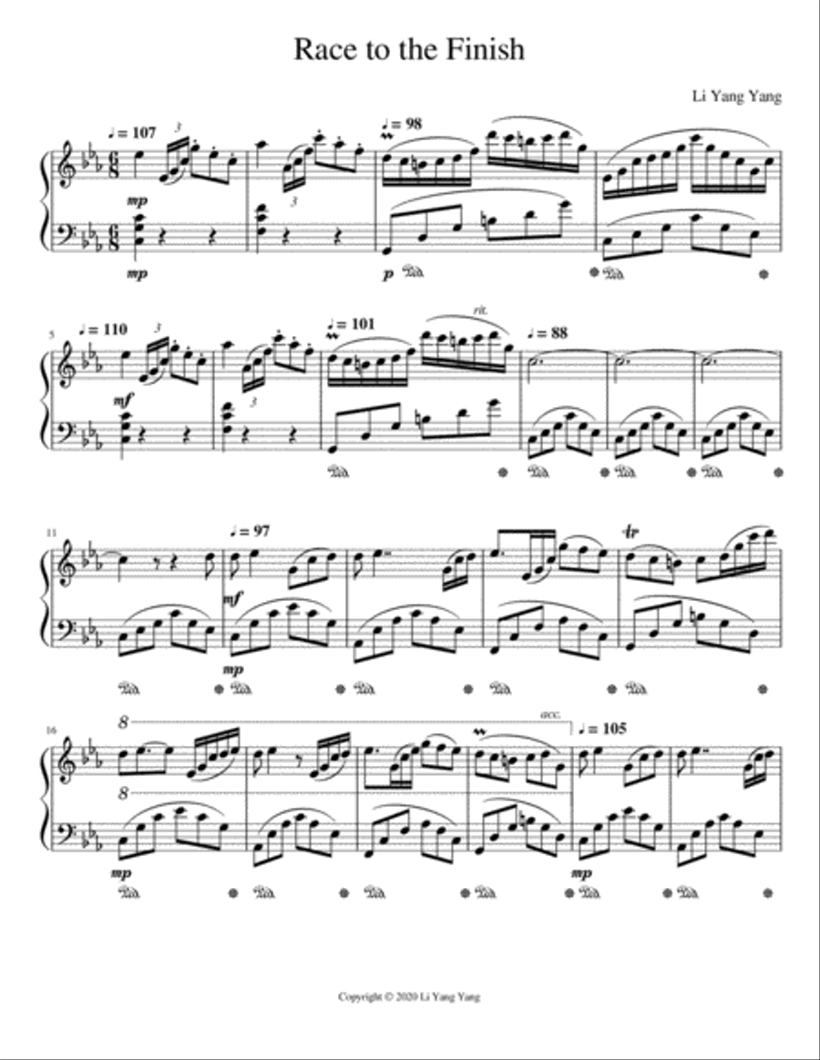 Race to the Finish Piano Solo scores gallery preview page 2