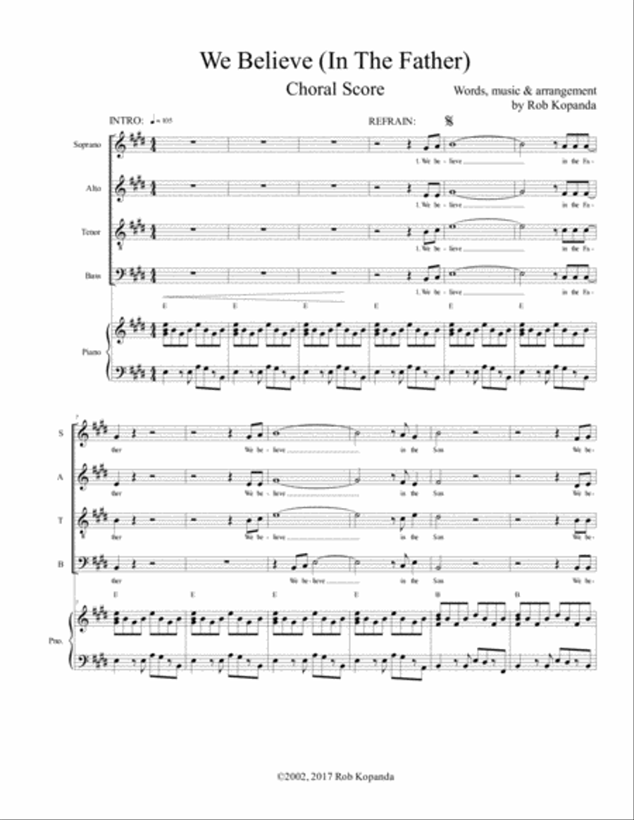 We Believe (In The Father) 4-Part scores gallery preview page 1