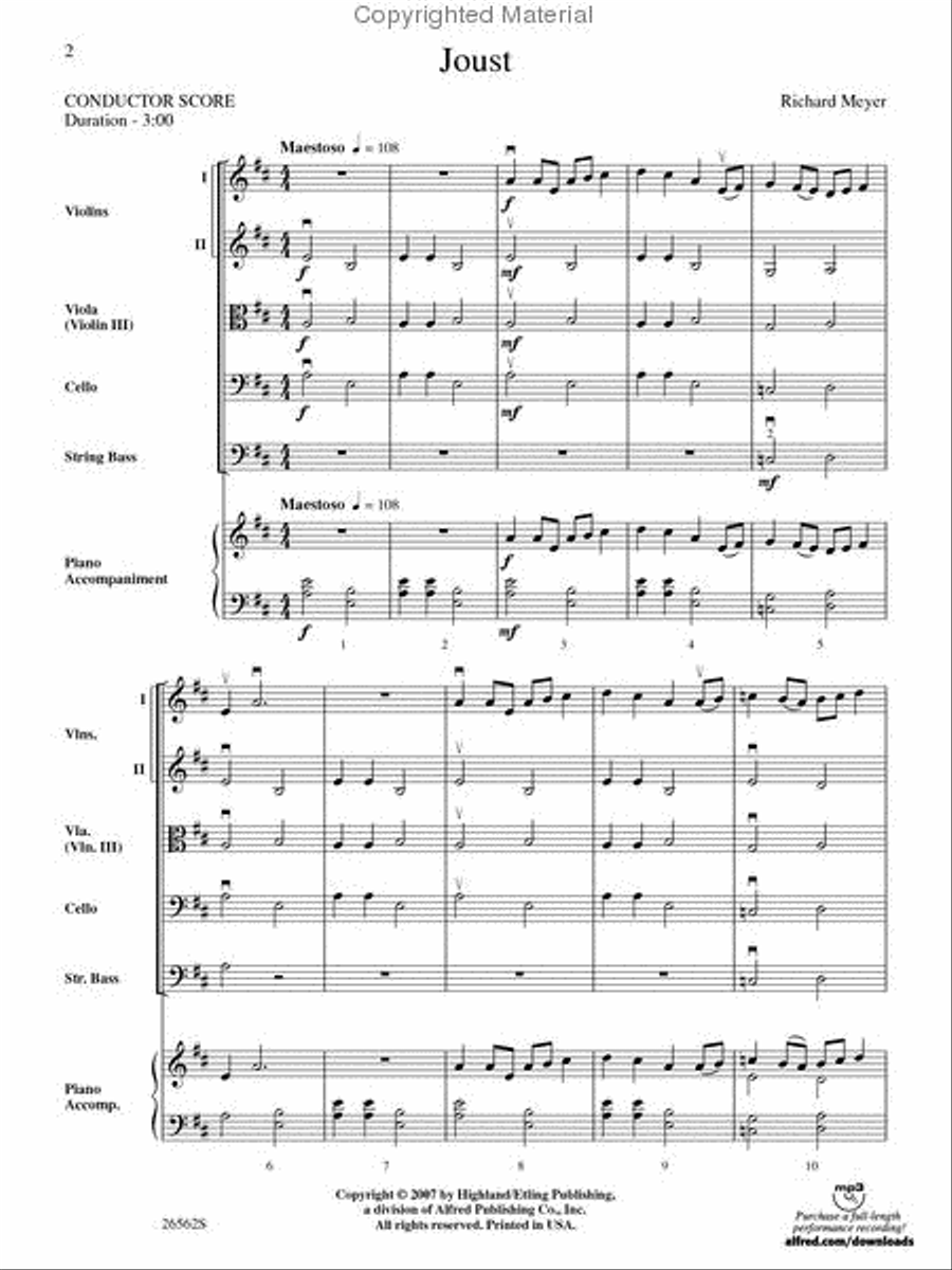 Joust Joust String Orchestra scores gallery preview page 2