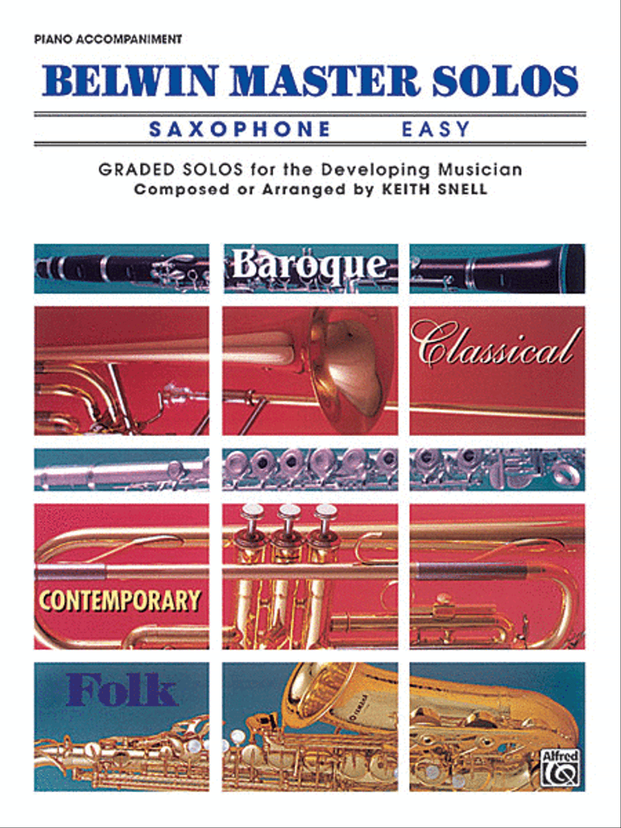 Belwin Master Solos (Alto Saxophone), Volume 1 Alto Saxophone scores gallery preview page 1