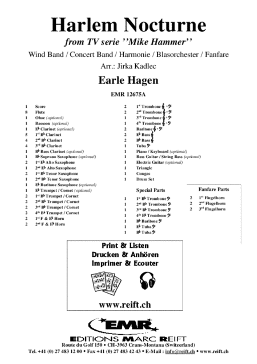 Harlem Nocturne Harlem Nocturne Concert Band scores gallery preview page 2