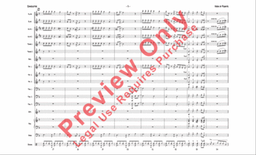 Horn of Puente Horn of Puente Jazz Ensemble scores gallery preview page 18