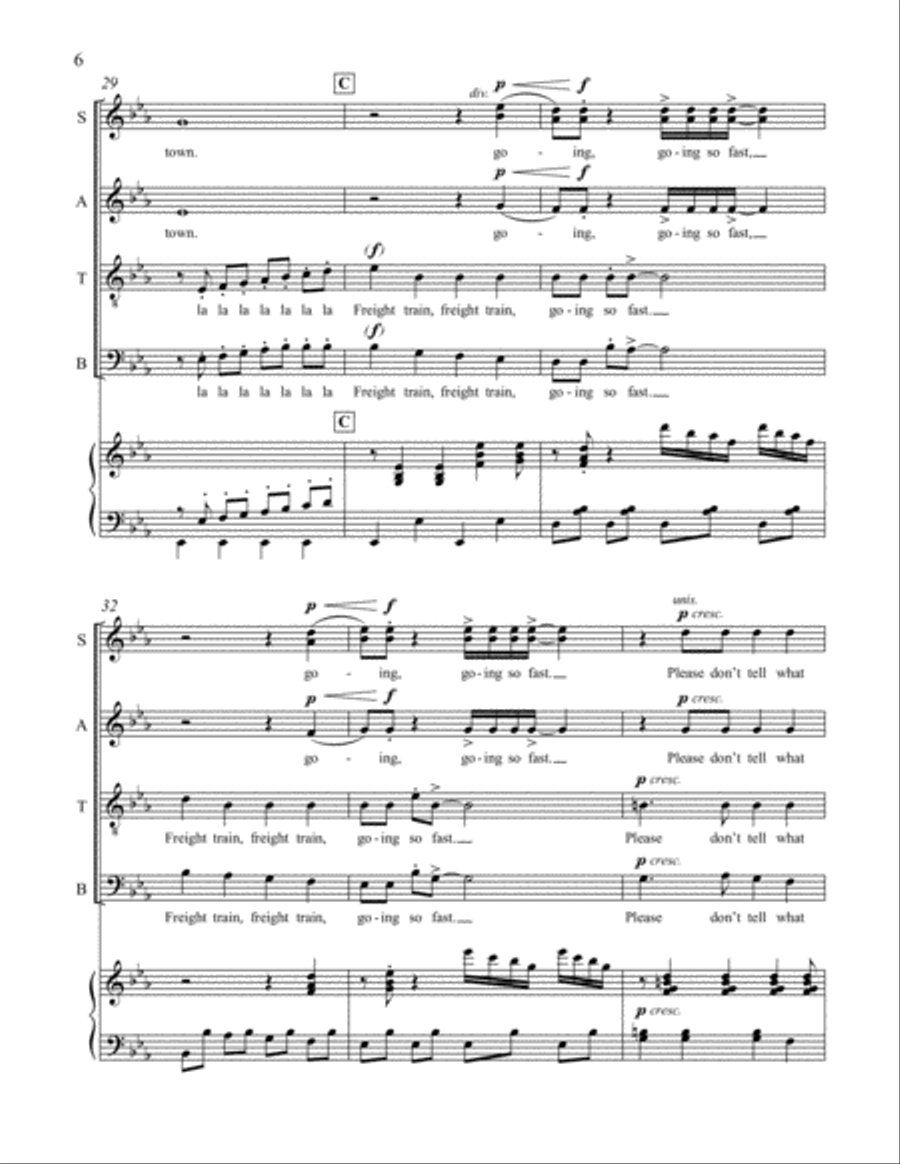 Freight Train Freight Train 4-Part scores gallery preview page 5