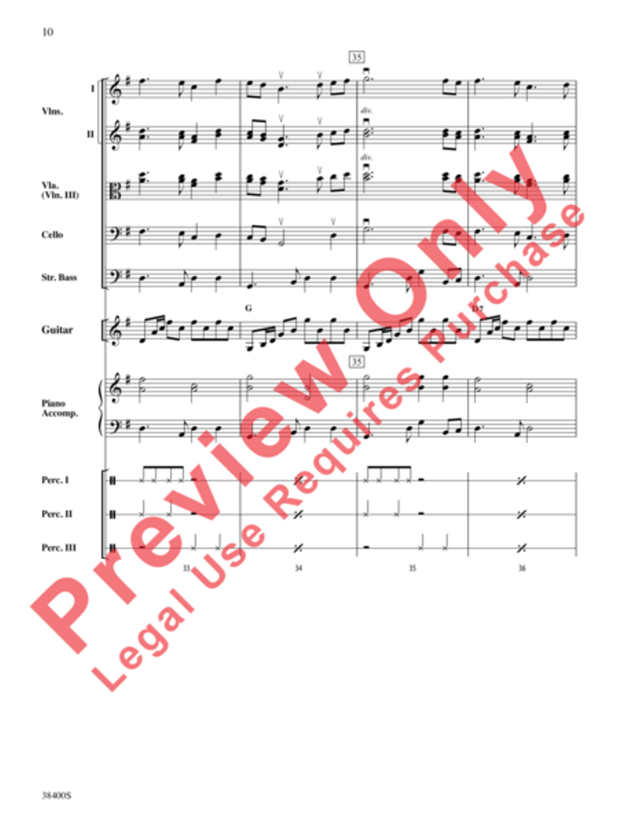 Canción del Amor String Orchestra scores gallery preview page 12