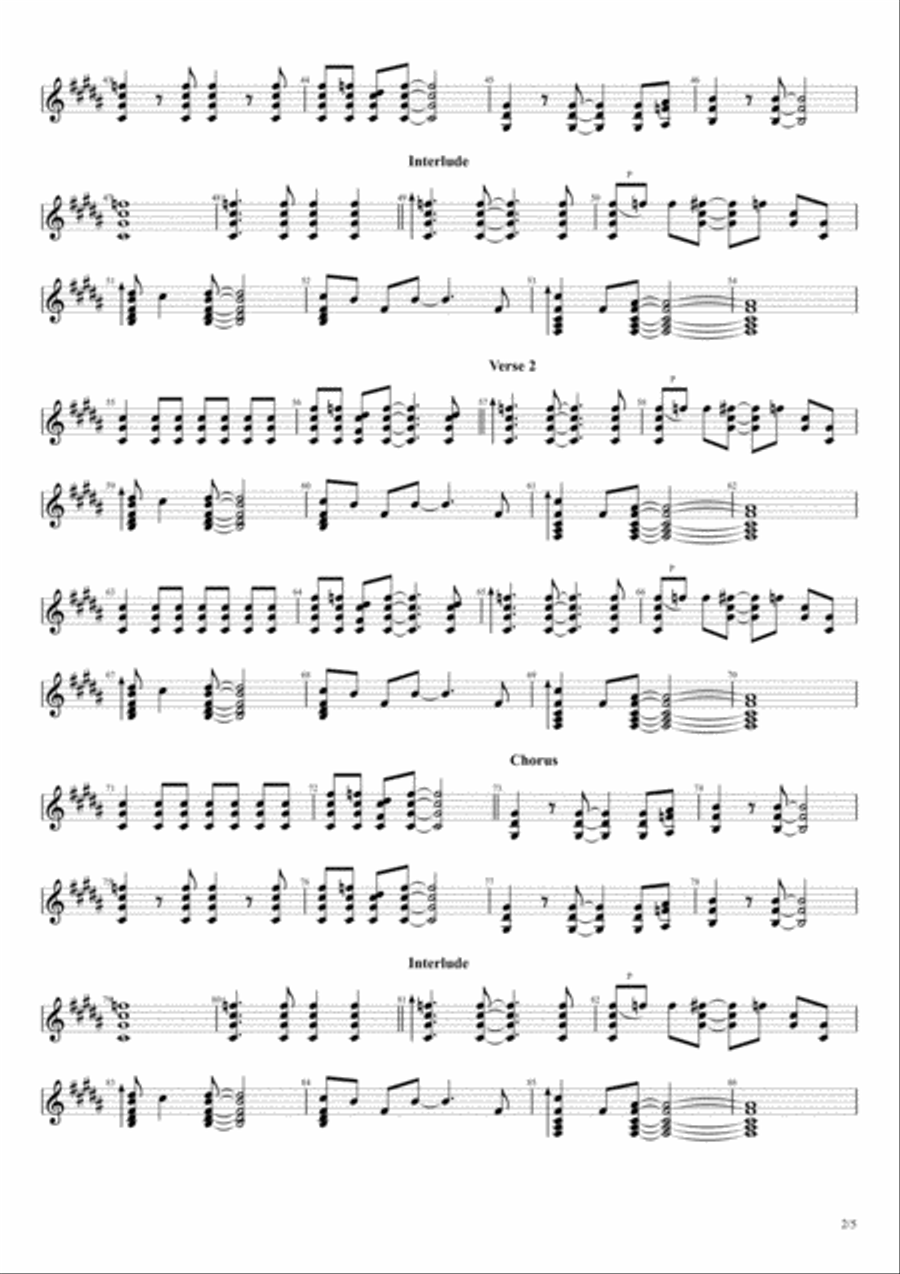 Sweet Child O' Mine Electric Guitar scores gallery preview page 2