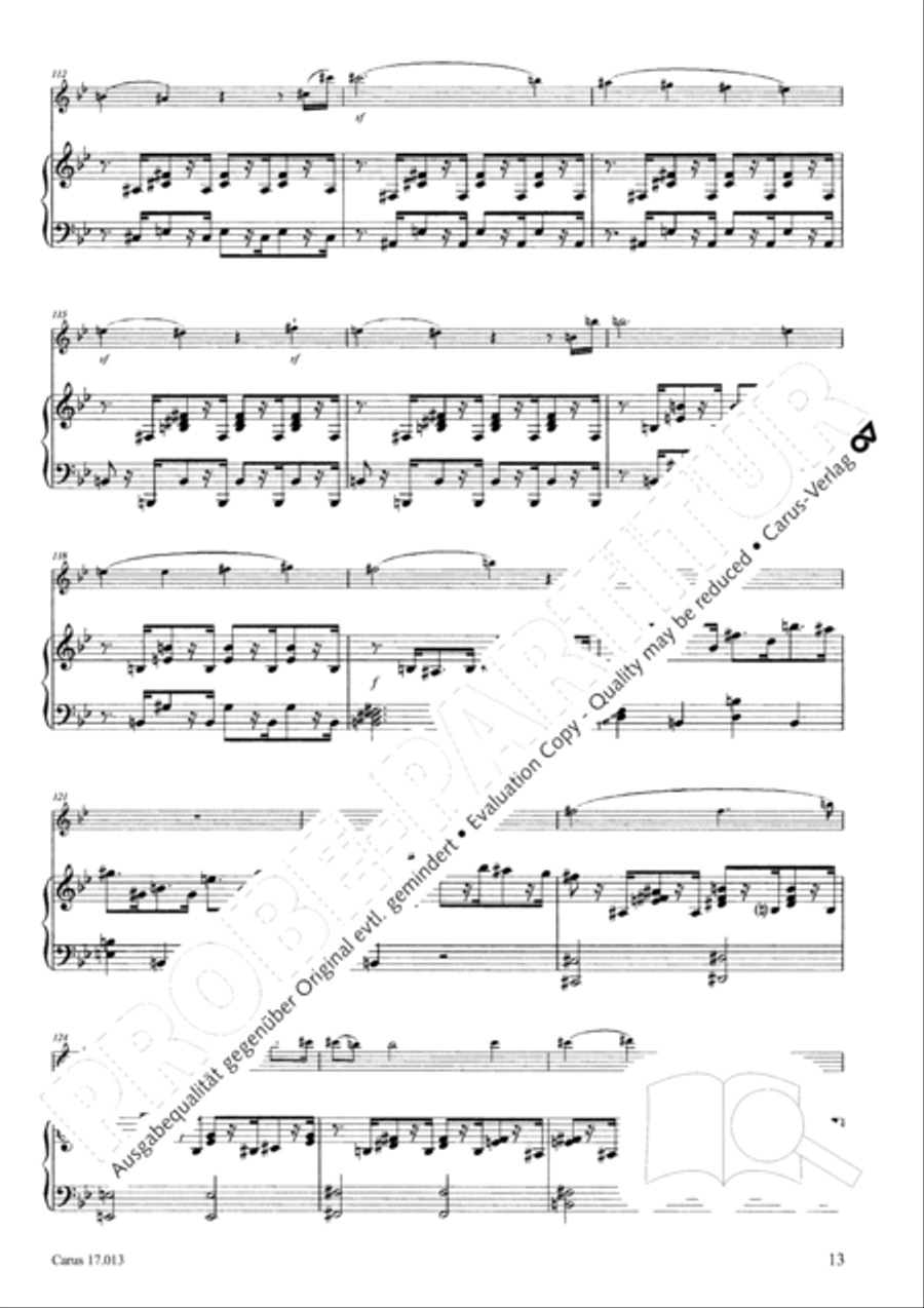 Sonate fur Querflote und Klavier Flute Solo scores gallery preview page 14