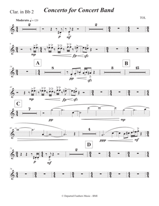 Concerto for Concert Band (2011) Clarinet in Bb part 2