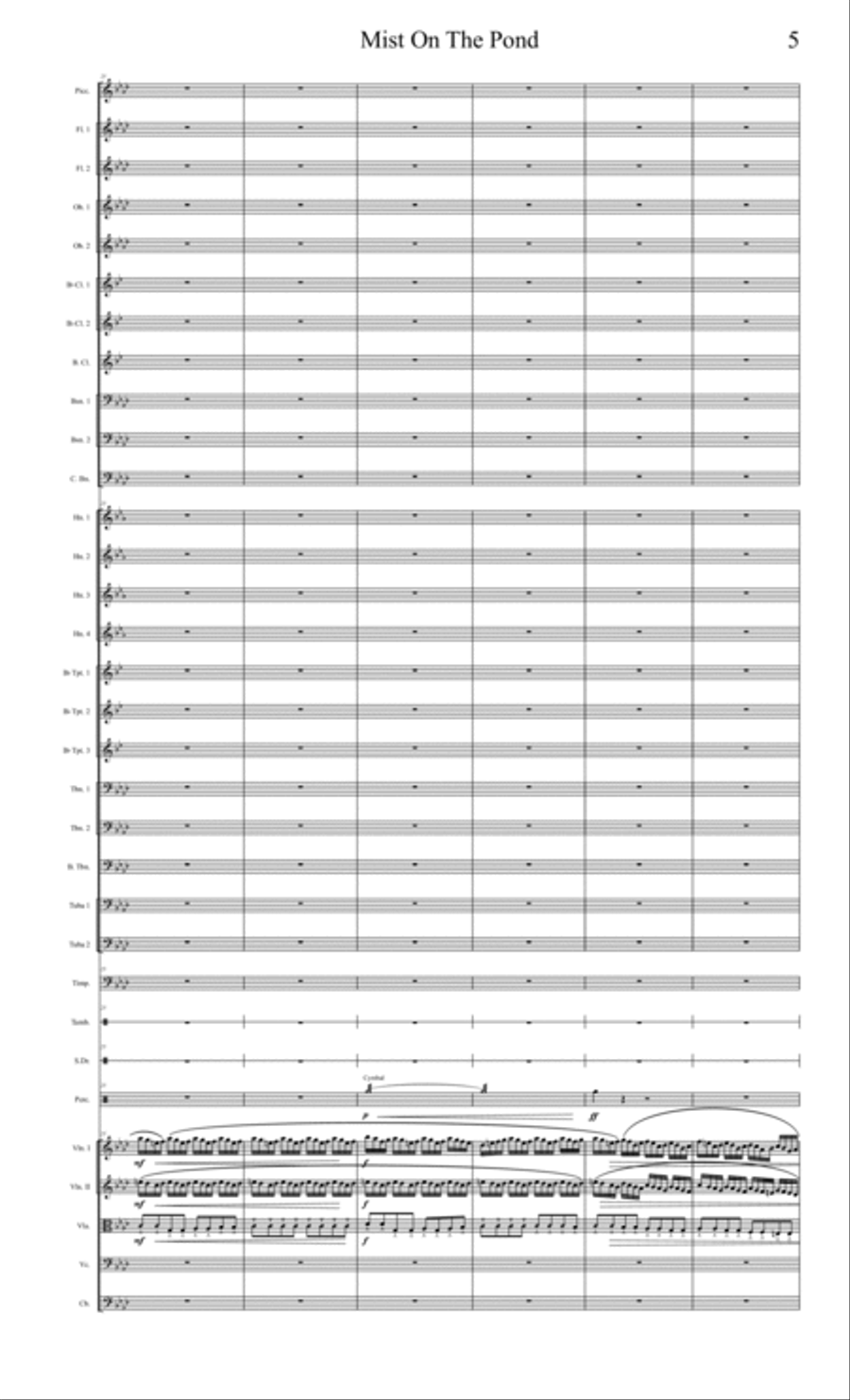 Mist On The Pond Full Orchestra scores gallery preview page 5