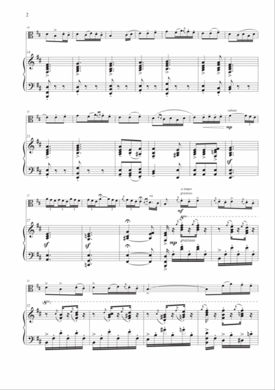 Scheherazade for Viola and Piano Chamber Music scores gallery preview page 2