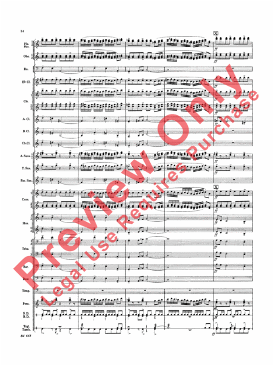 Overture Jubiloso Overture Jubiloso Concert Band scores gallery preview page 37