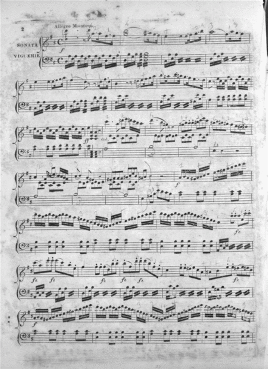 Vigurie's Favorite Sonata for the Piano Forte Piano Solo scores gallery preview page 2