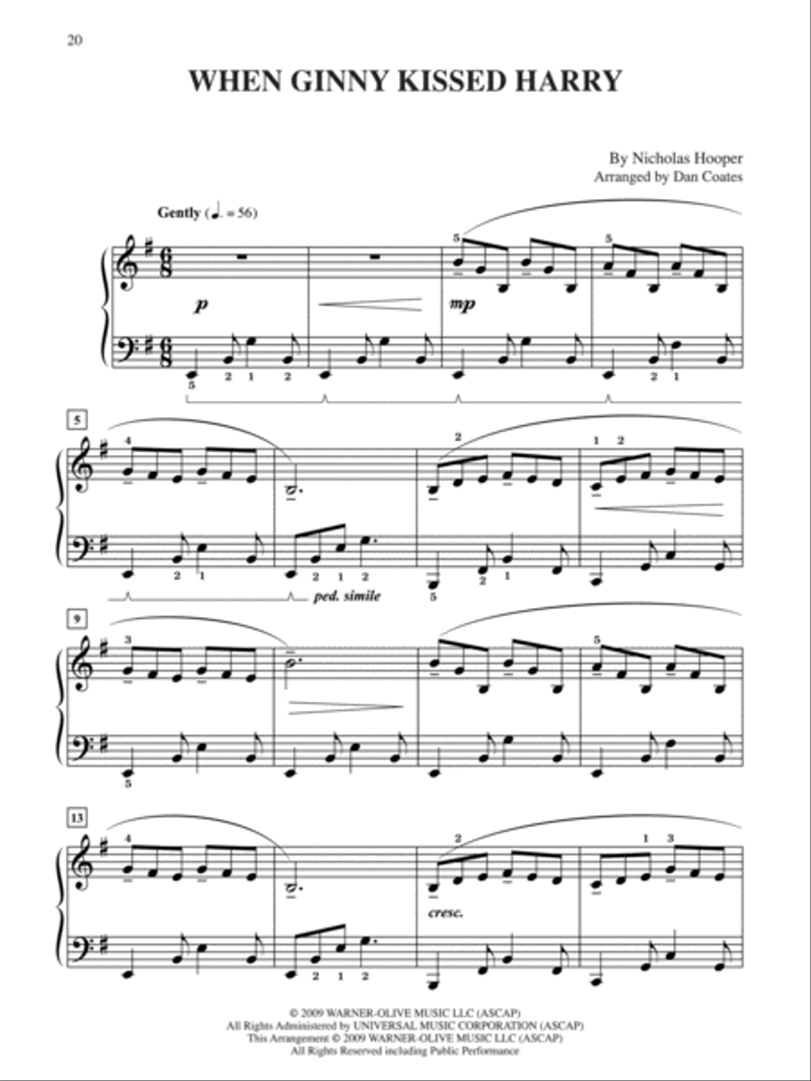 Selections from Harry Potter and the Half-Blood Prince Easy Piano scores gallery preview page 3