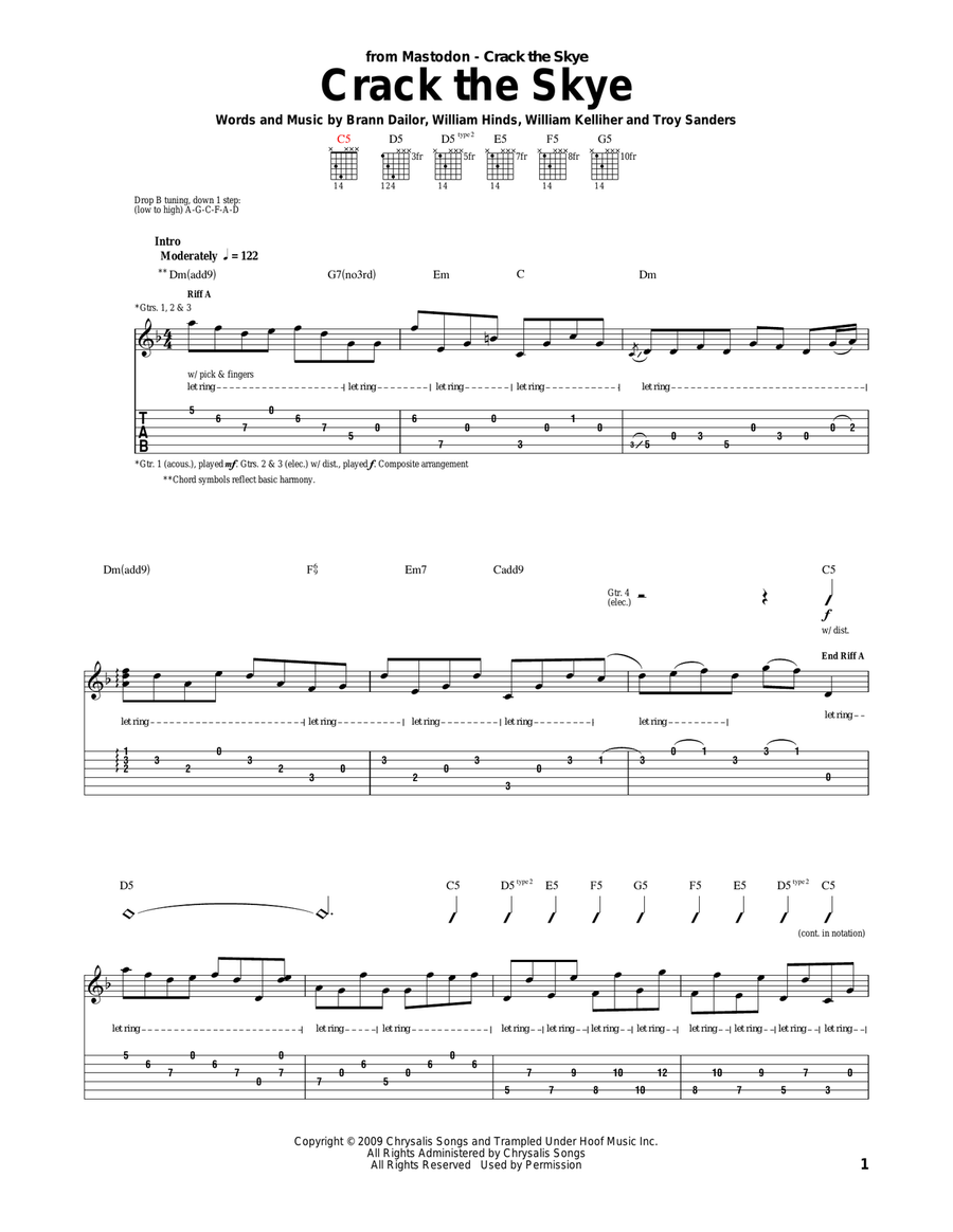 Crack The Skye Crack The Skye Acoustic Guitar scores gallery preview page 1