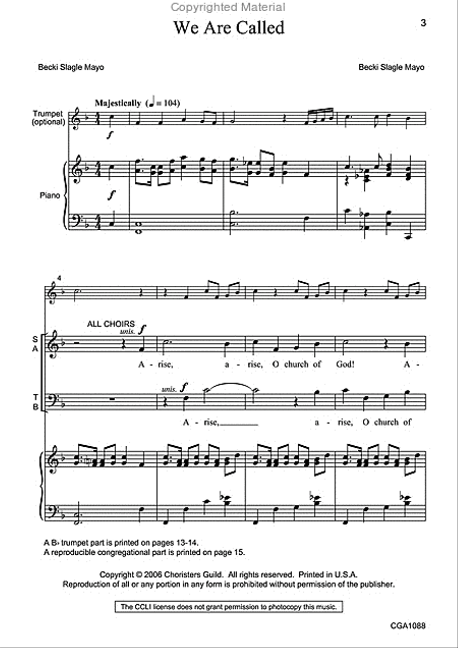 We Are Called 4-Part scores gallery preview page 2