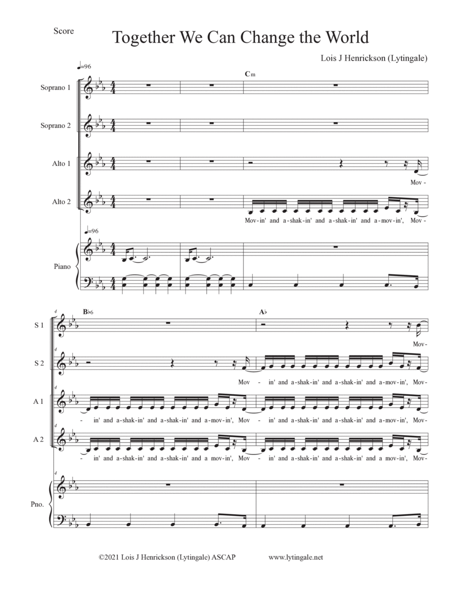 Together We Can Change the World SSAA scores gallery preview page 1