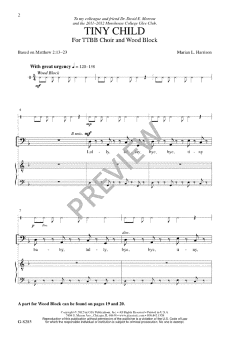 Tiny Child Tiny Child TTBB scores gallery preview page 2