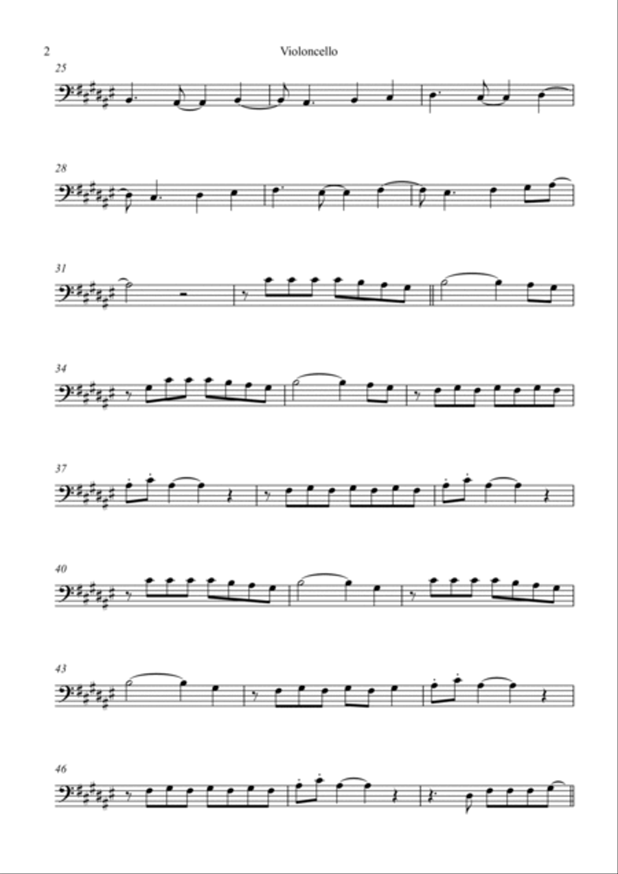 Tattoo Cello Solo scores gallery preview page 2