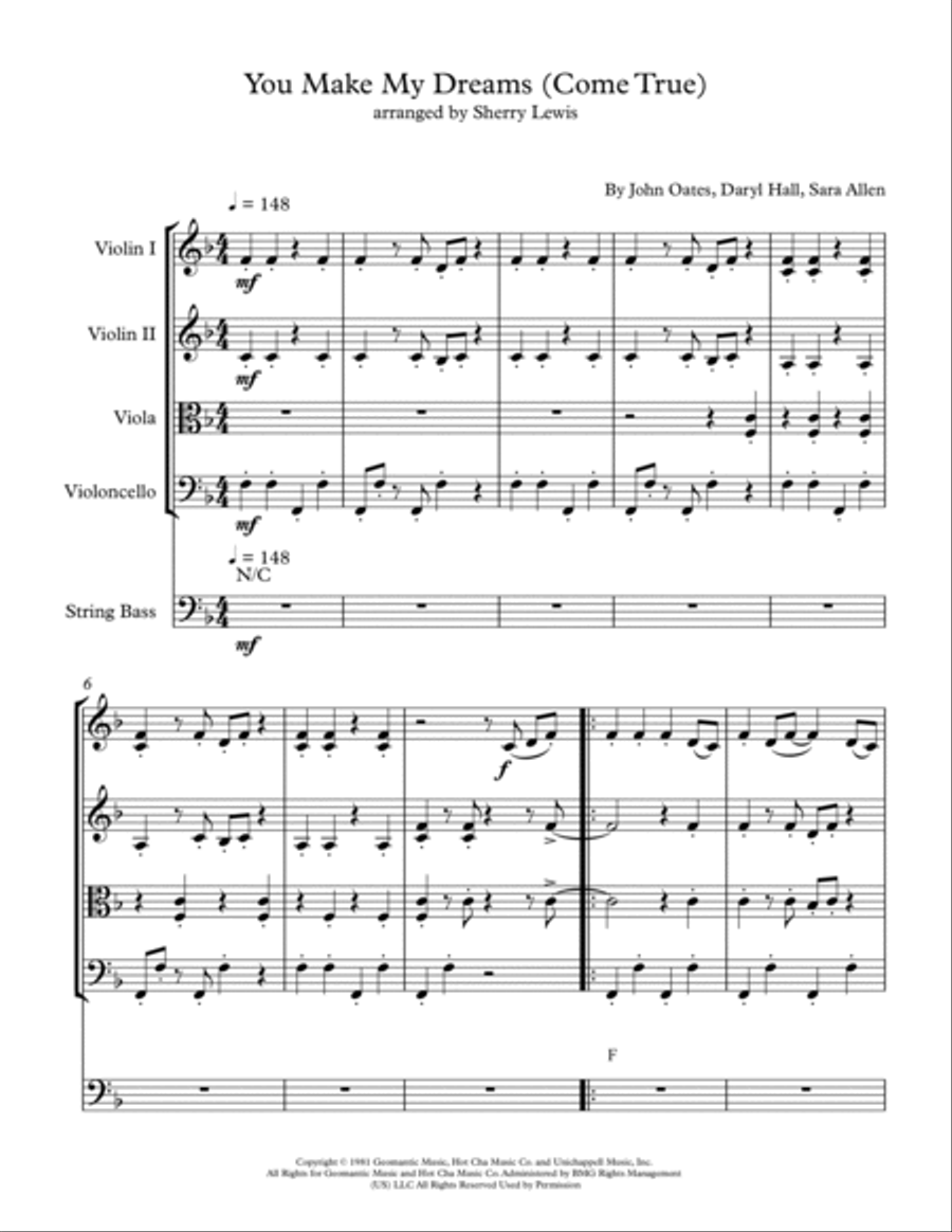 You Make My Dreams String Orchestra scores gallery preview page 4