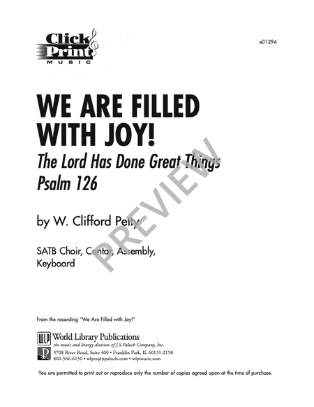 We Are Filled with Joy image number null