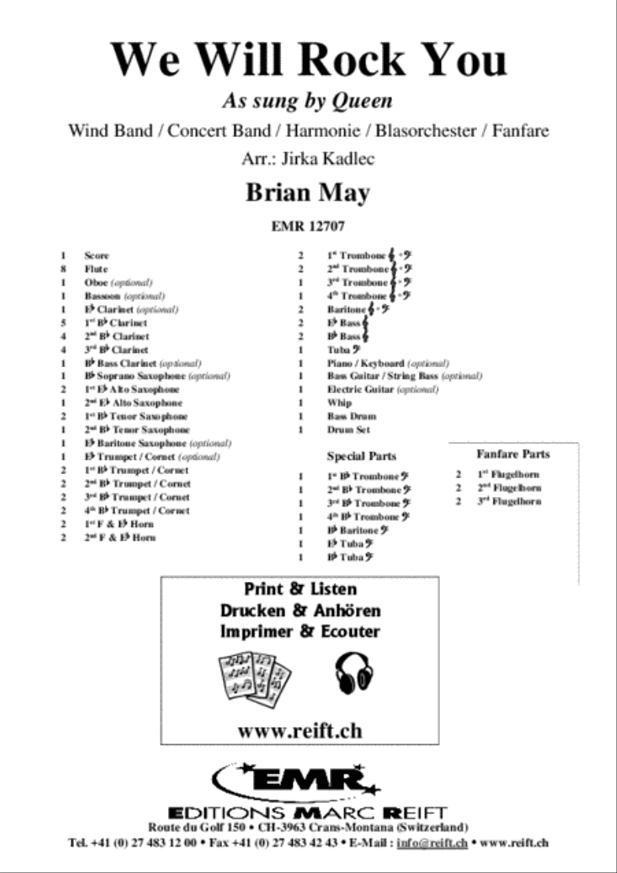 We Will Rock You Concert Band scores gallery preview page 2