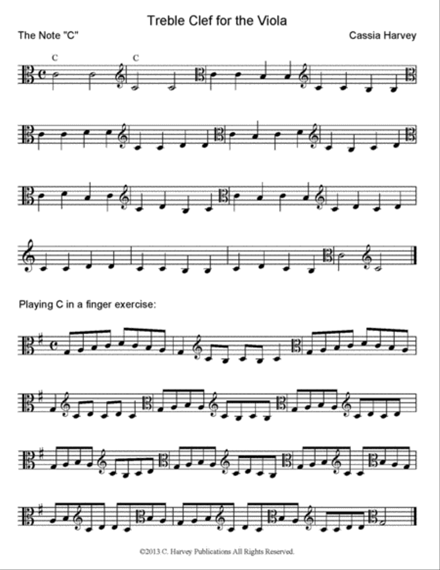 Treble Clef for the Viola Viola scores gallery preview page 2