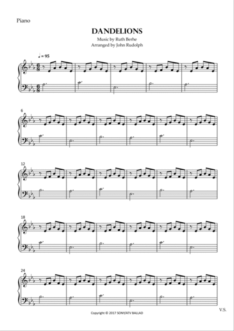 Dandelions B-Flat Clarinet scores gallery preview page 3