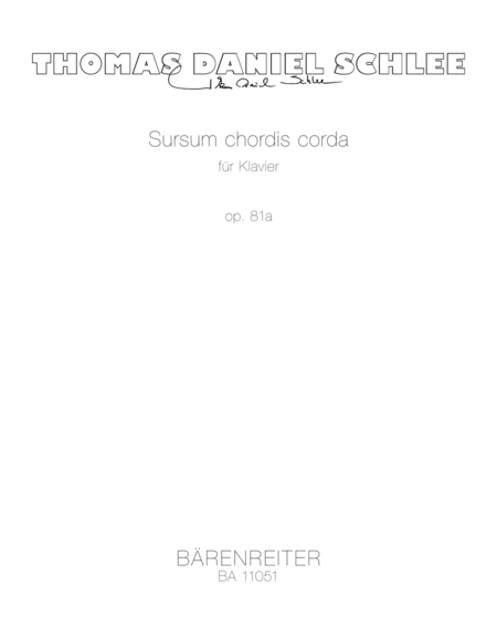 Sursum chordis corda for piano, op. 81a