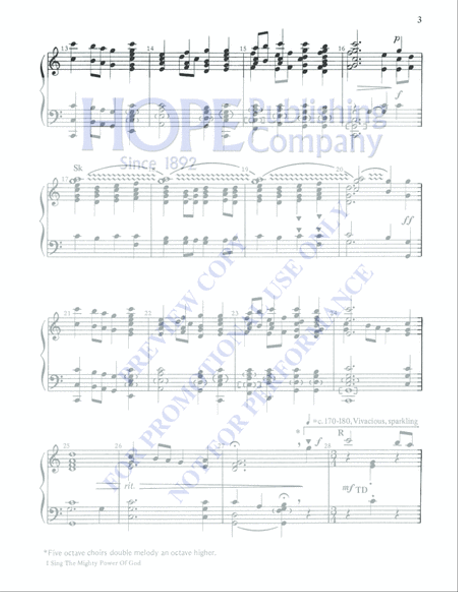 I Sing the Mighty Power of God 5-Octaves scores gallery preview page 3