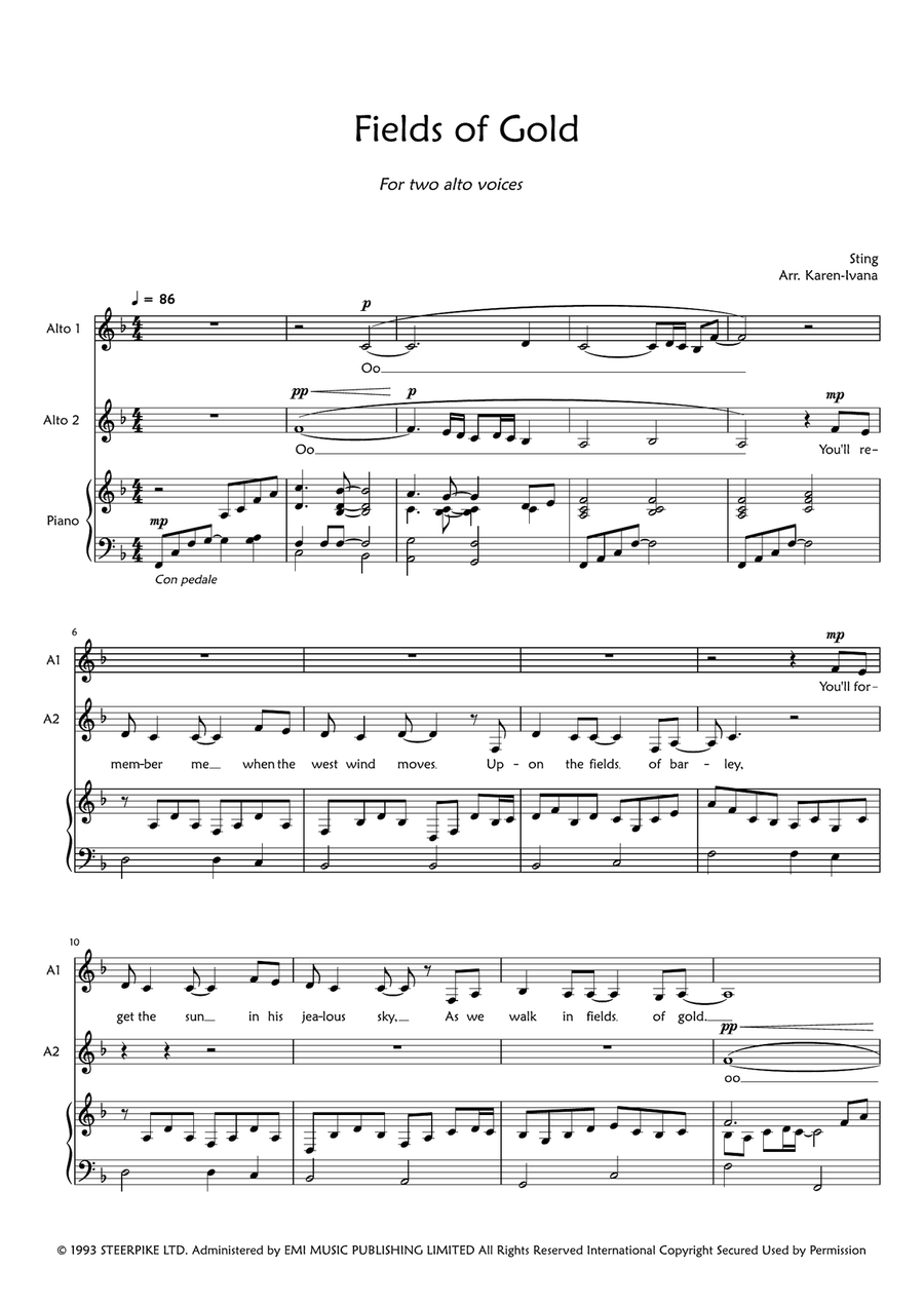 Fields Of Gold SA scores gallery preview page 1