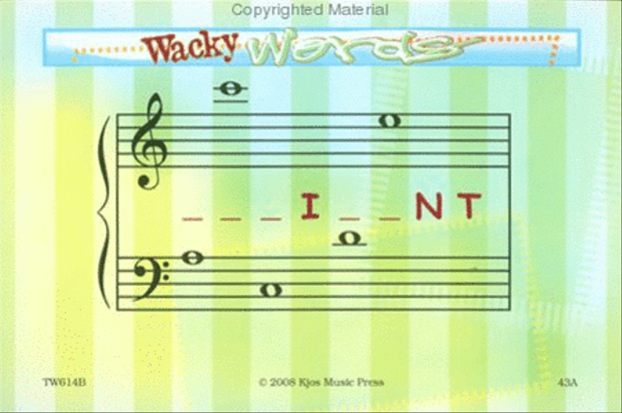 Wacky Words starring Walter (Jumbo Size) Piano scores gallery preview page 3