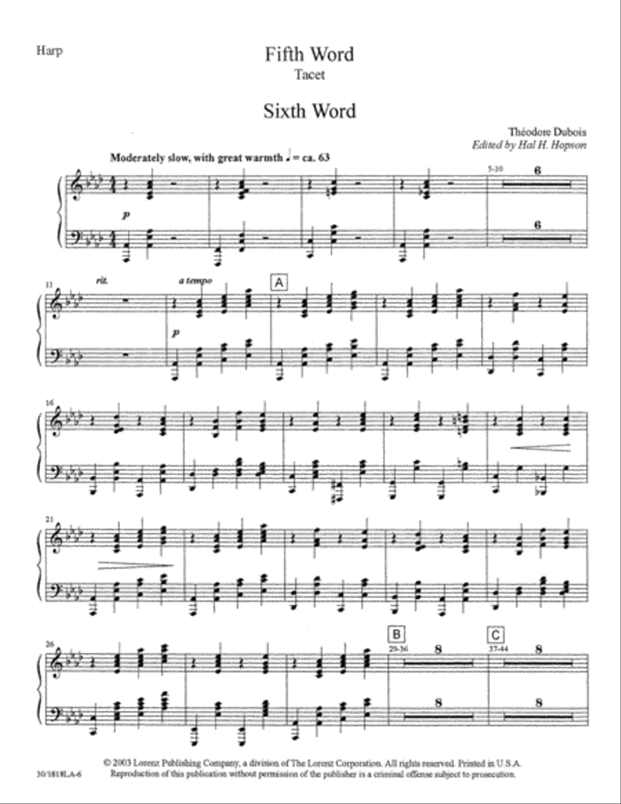 The Seven Last Words of Christ - Harp Choir scores gallery preview page 7