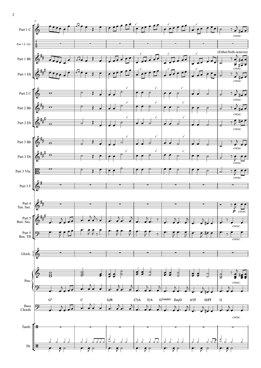 Vivaldi's 4 Seasons Winter Ballad (Flexible Instrumentation) Concert Band scores gallery preview page 5