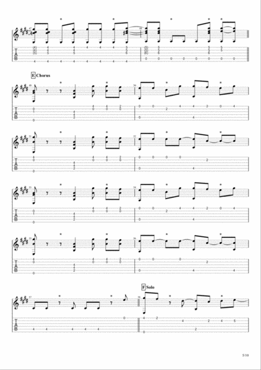 Just What I Needed Electric Guitar scores gallery preview page 5