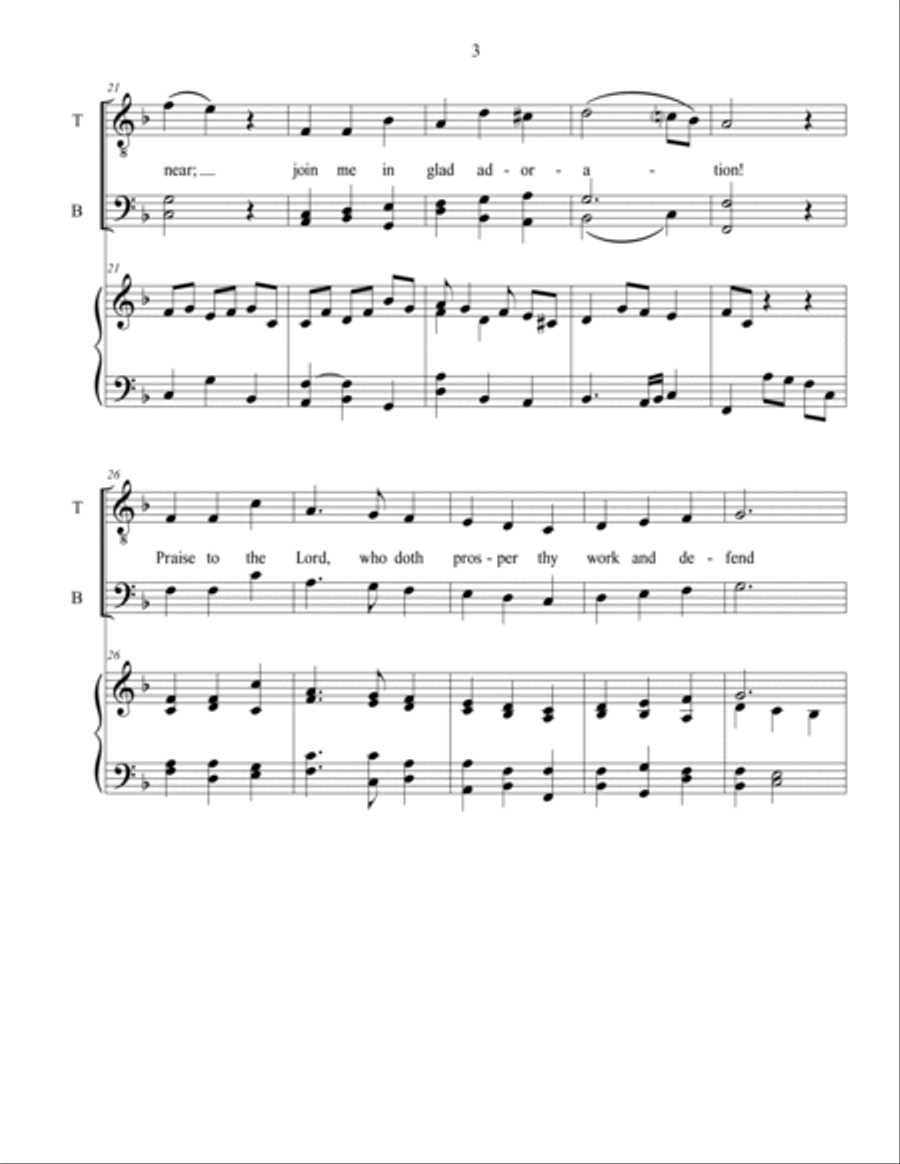 Praise to the Lord, the Almighty TB scores gallery preview page 3