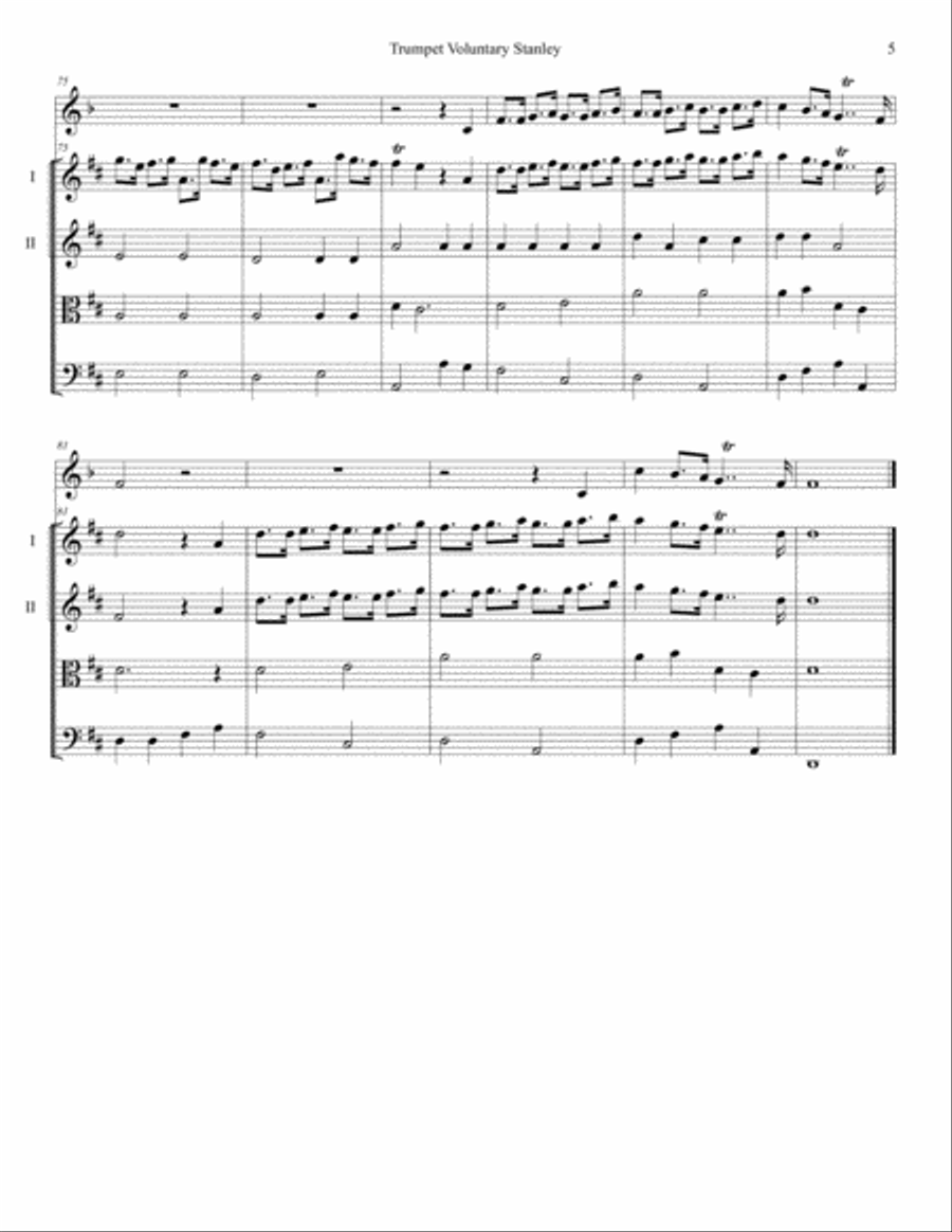 Trumpet Voluntary Stanley Brass Ensemble scores gallery preview page 6