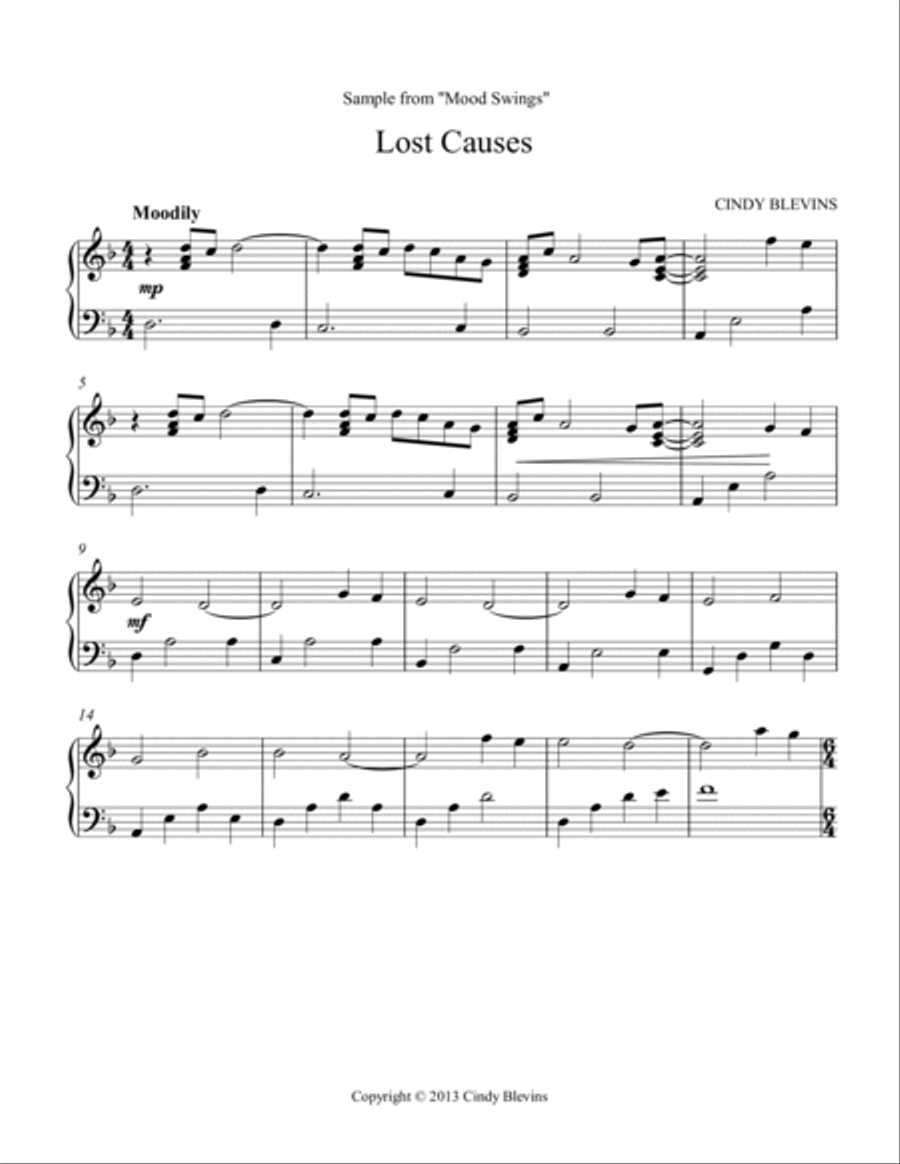 Mood Swings, 14 original solos for Lever or Pedal Harp Pedal Harp scores gallery preview page 4