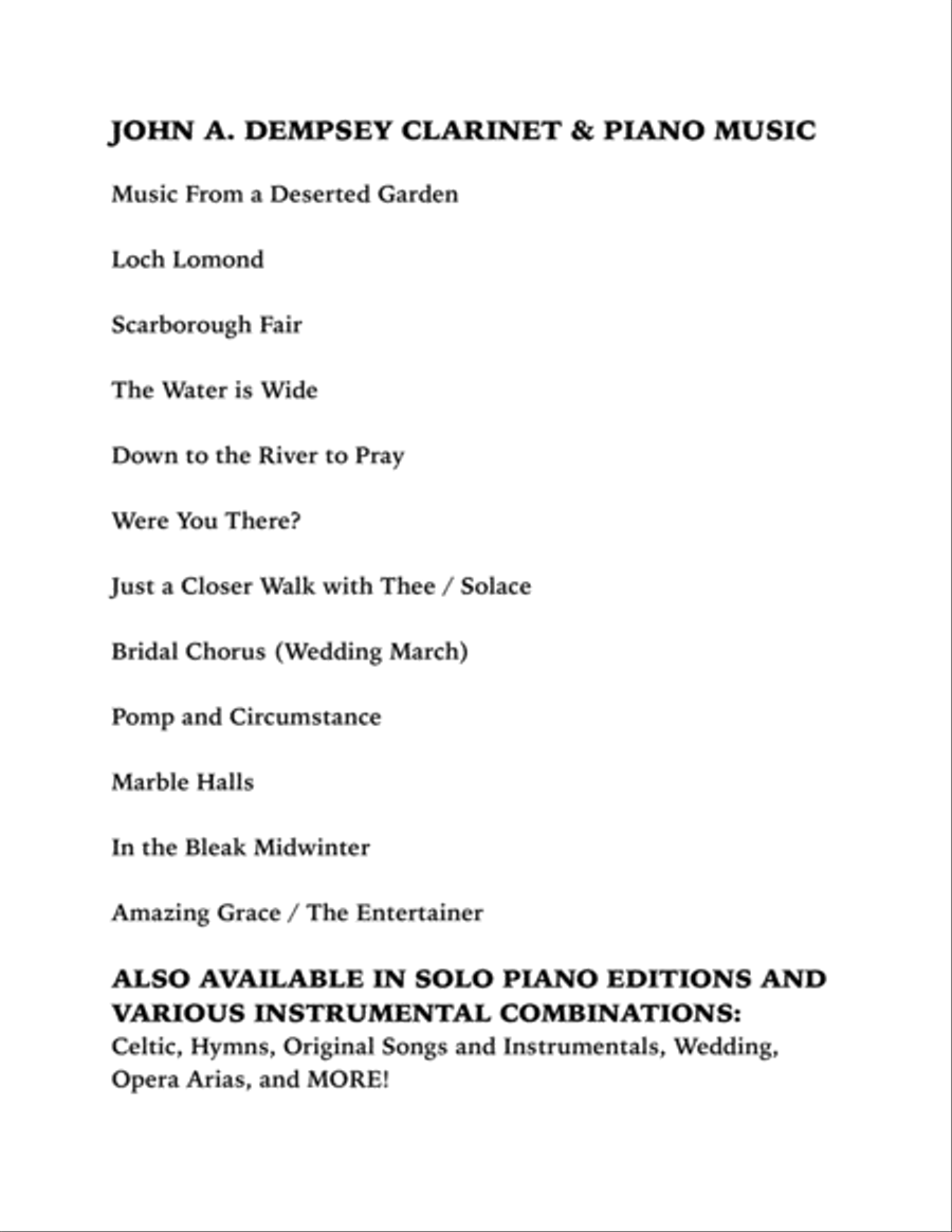 In the Bleak Midwinter (Clarinet and Piano) Clarinet Solo scores gallery preview page 2