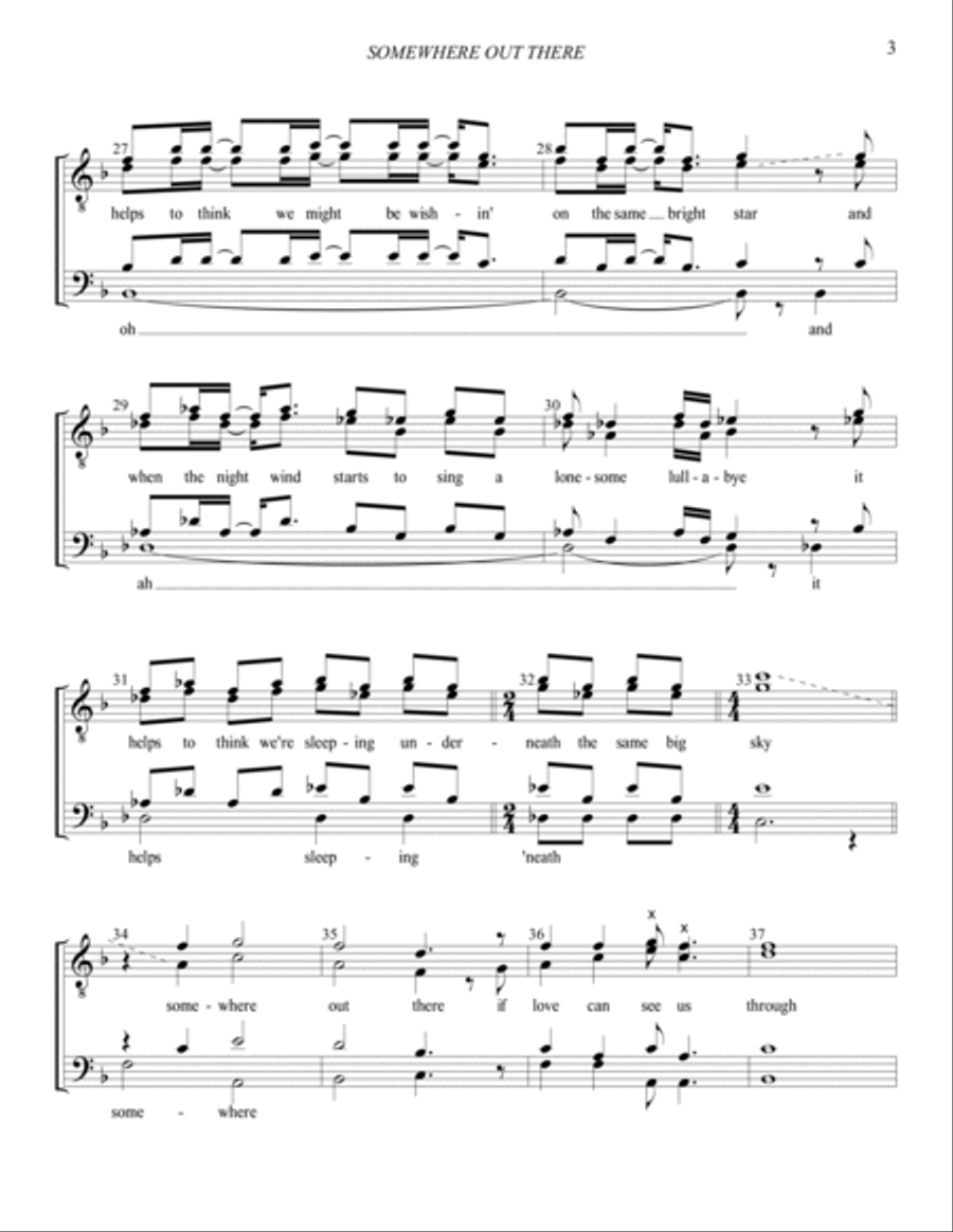 Somewhere Out There TTBB scores gallery preview page 4