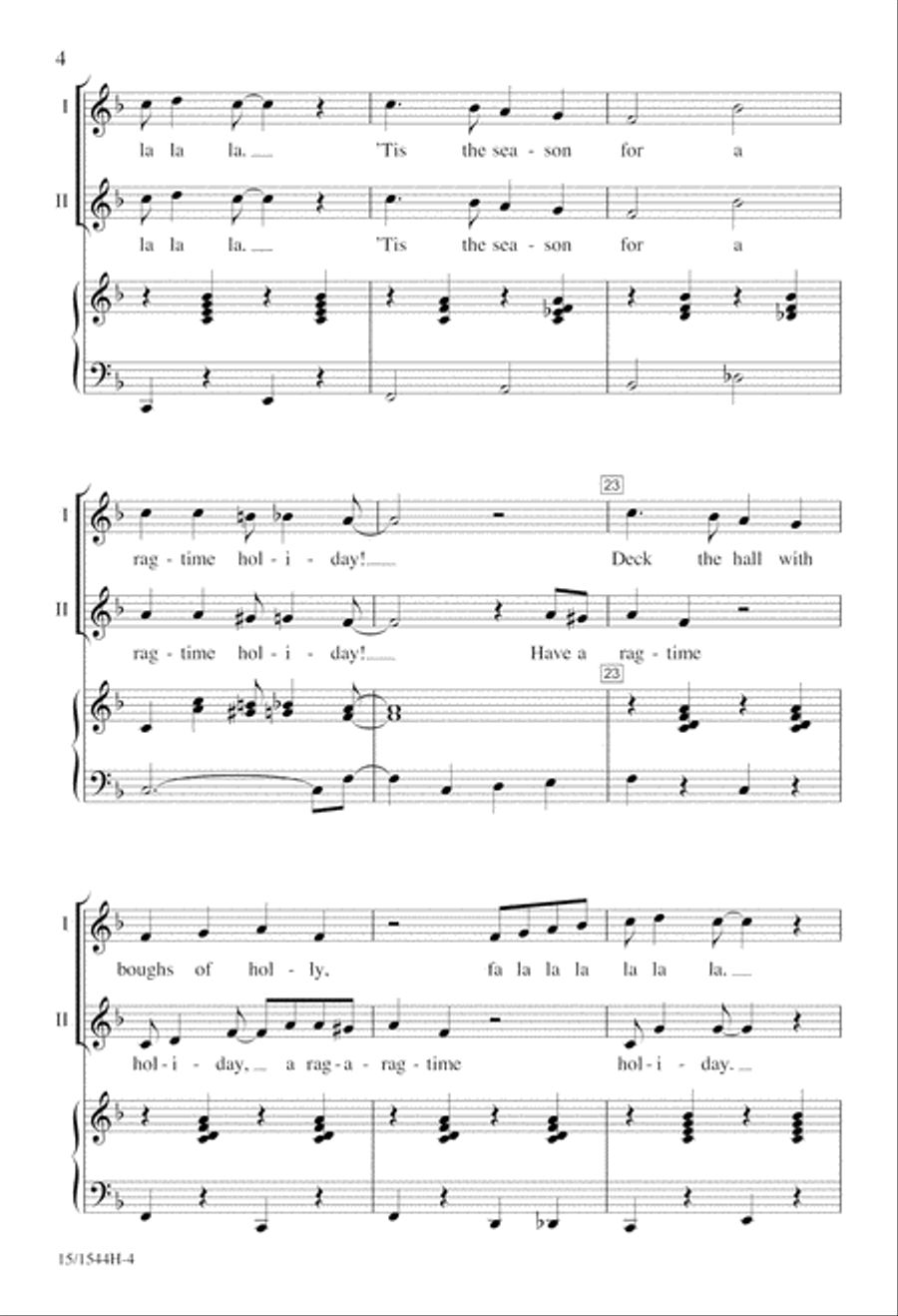 Ragtime Holiday 2-Part scores gallery preview page 4