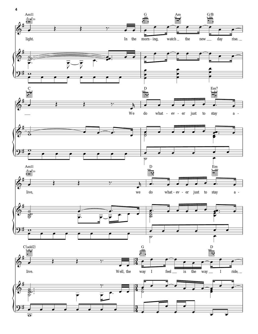 Stay Alive (from The Secret Life Of Walter Mitty) Acoustic Guitar scores gallery preview page 4